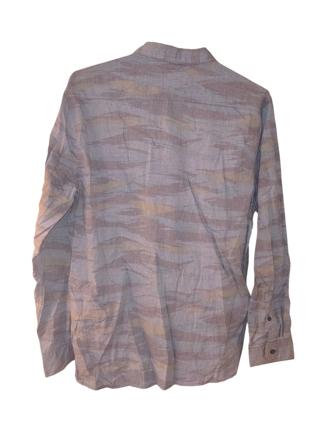 Levi's Standard Fit Blue Camo Print Long-Sleeve Button-Down Shirt - Men's XL
