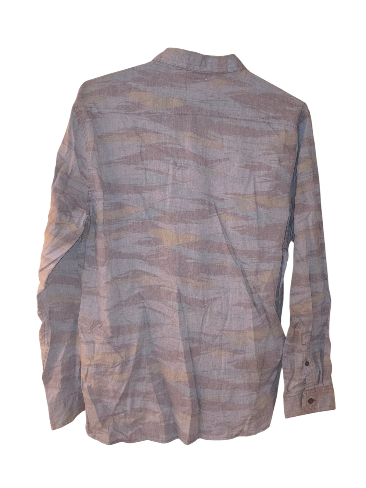 Levi's Standard Fit Blue Camo Print Long-Sleeve Button-Down Shirt - Men's XL