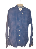 Abercrombie & Fitch Muscle Fit Geometric Print Button-Down Shirt - Blue NWT-XXL