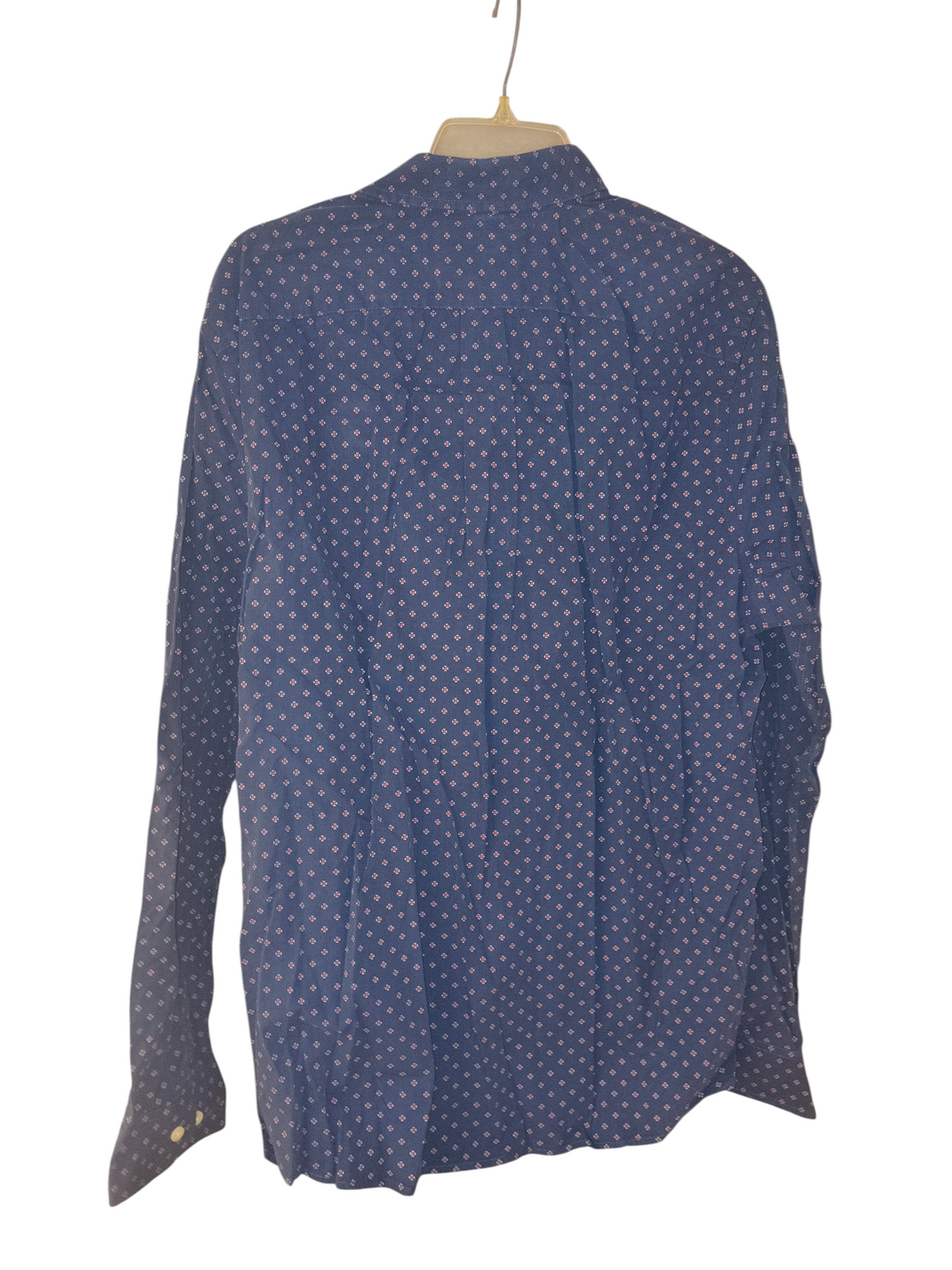 Abercrombie & Fitch Muscle Fit Geometric Print Button-Down Shirt - Blue NWT-XXL