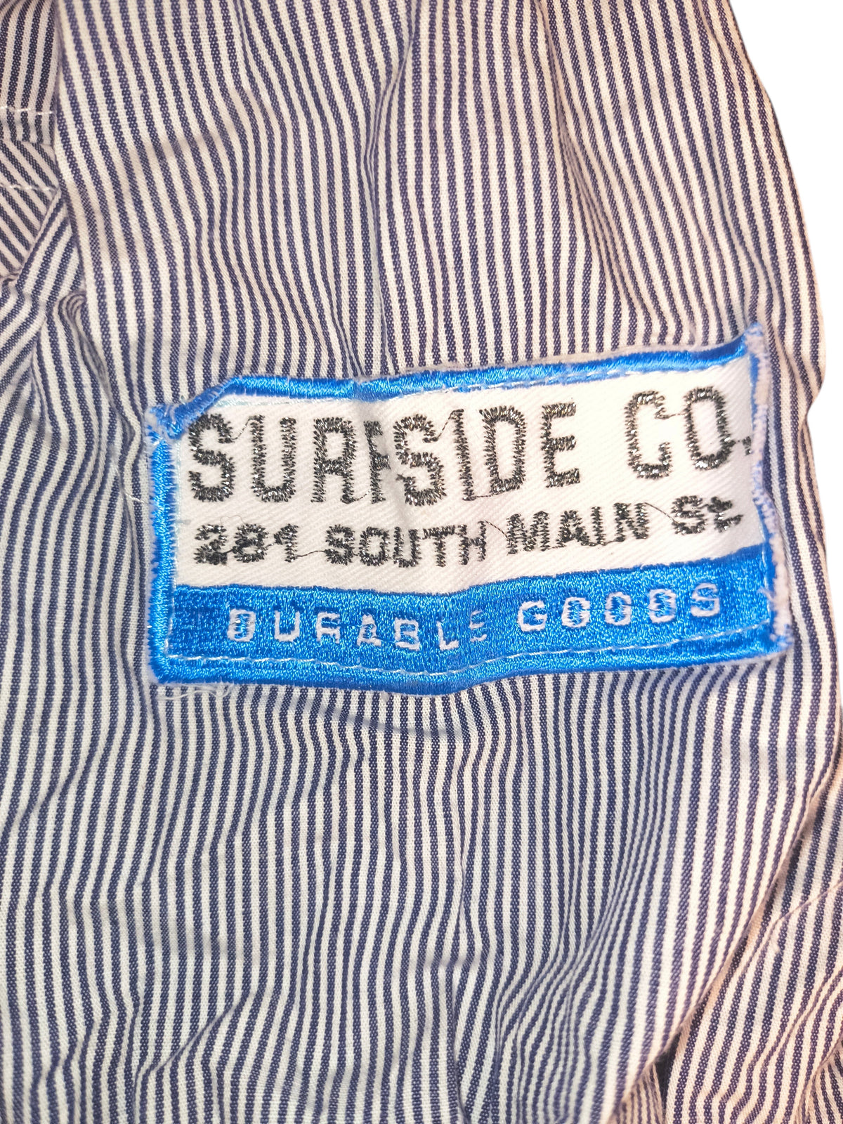 NWT Hollywood The Jean People Pinstripe Work Shirt - Balboa Island Surf & Turf Men's XL
