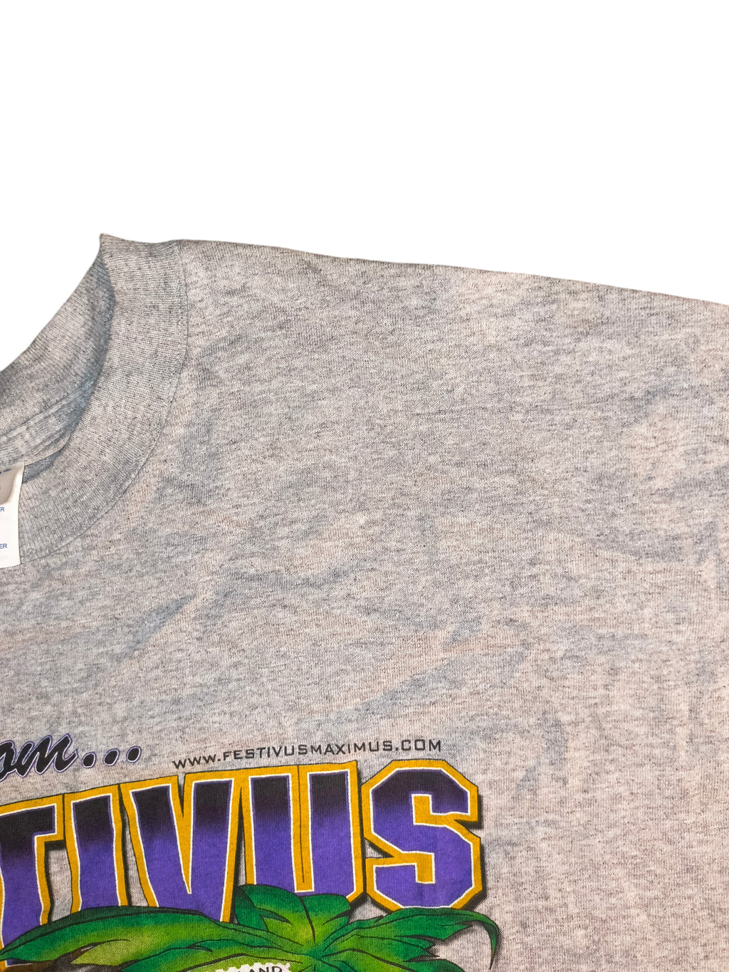 Vintage 2001 Baltimore Ravens Festivus Maximus Super Bowl Champs T-Shirt - Grey Men's Size XL (VGUC)
