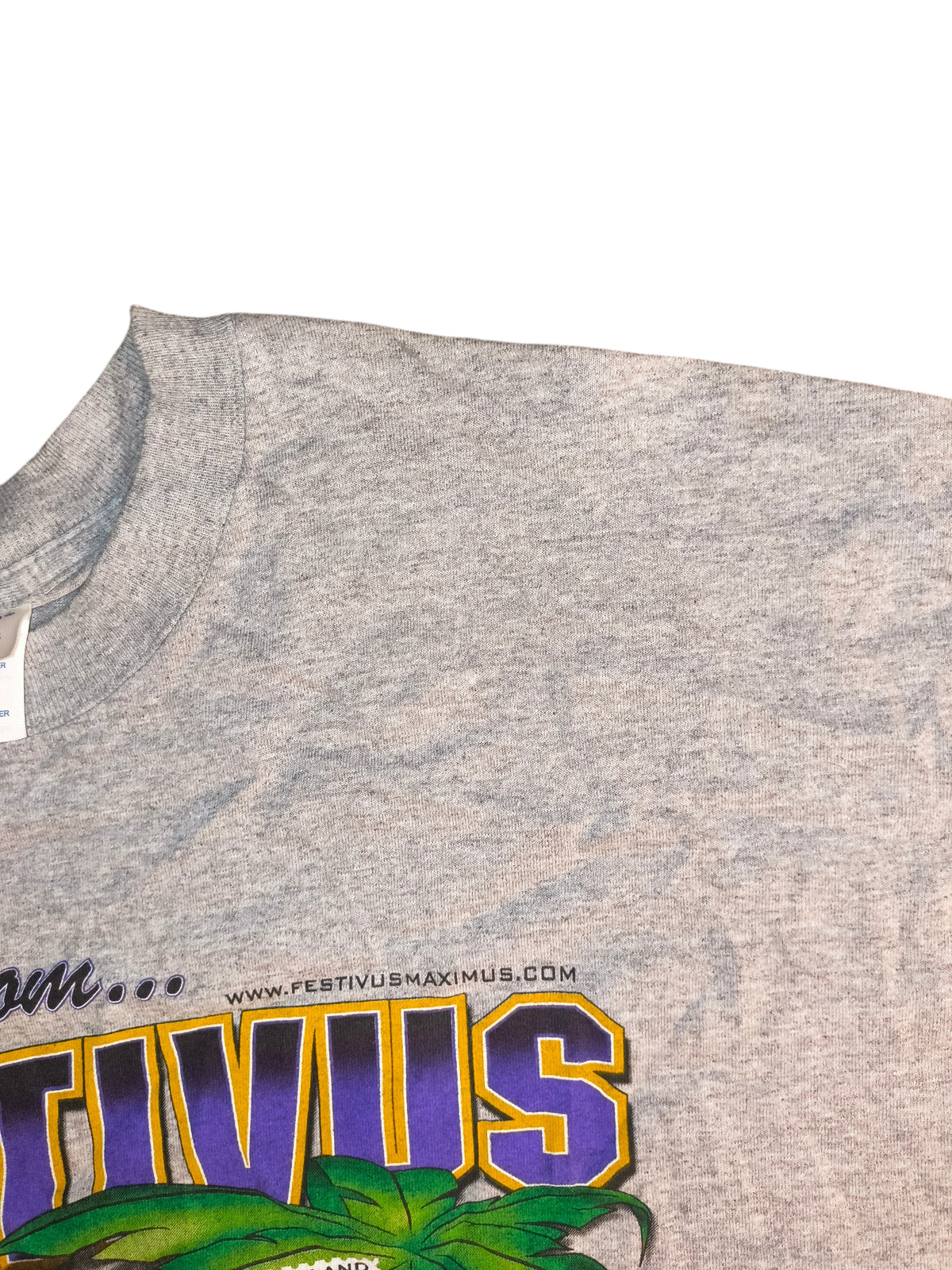Vintage 2001 Baltimore Ravens Festivus Maximus Super Bowl Champs T-Shirt - Grey Men's Size XL (VGUC)