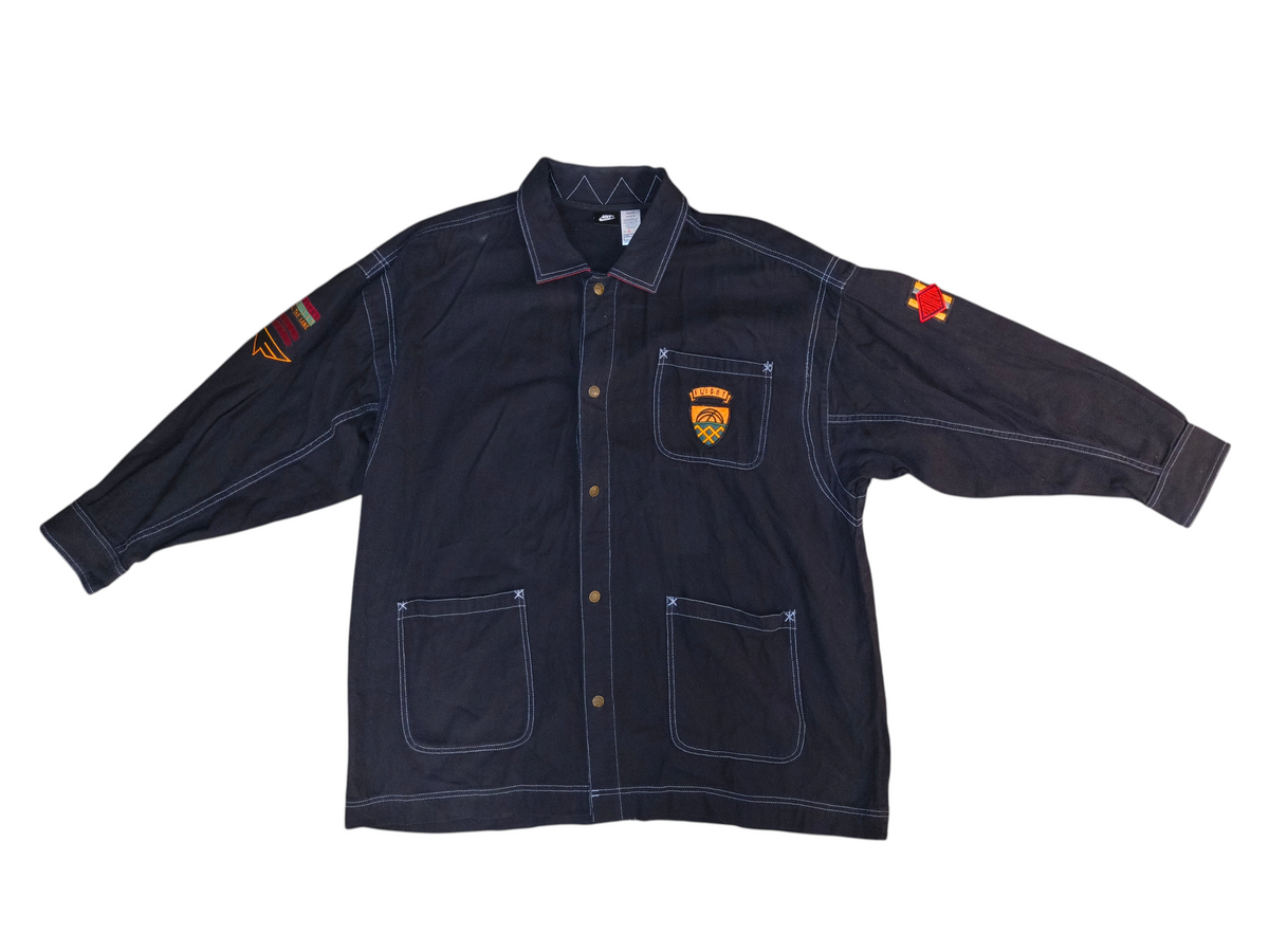 Vintage 90s Nike Flight Canvas Workwear Chore Jacket Coat - Black Men's Size Large (VGUC)