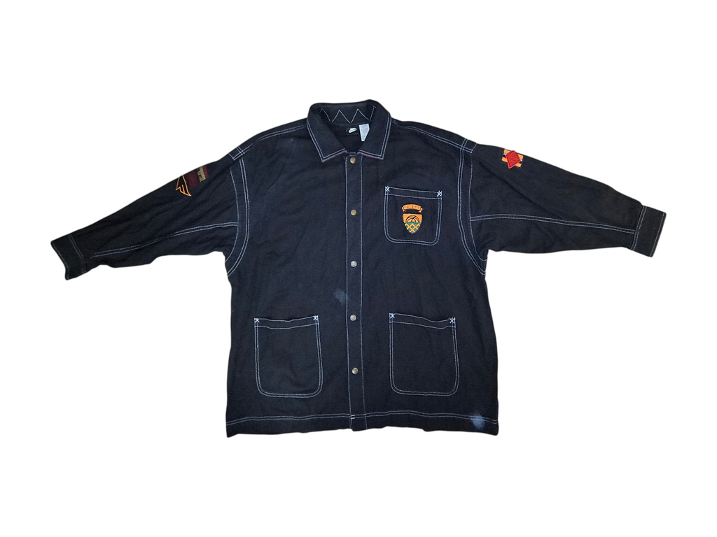 Vintage 90s Nike Flight Canvas Workwear Chore Jacket Coat - Black Men's Size Large (VGUC)