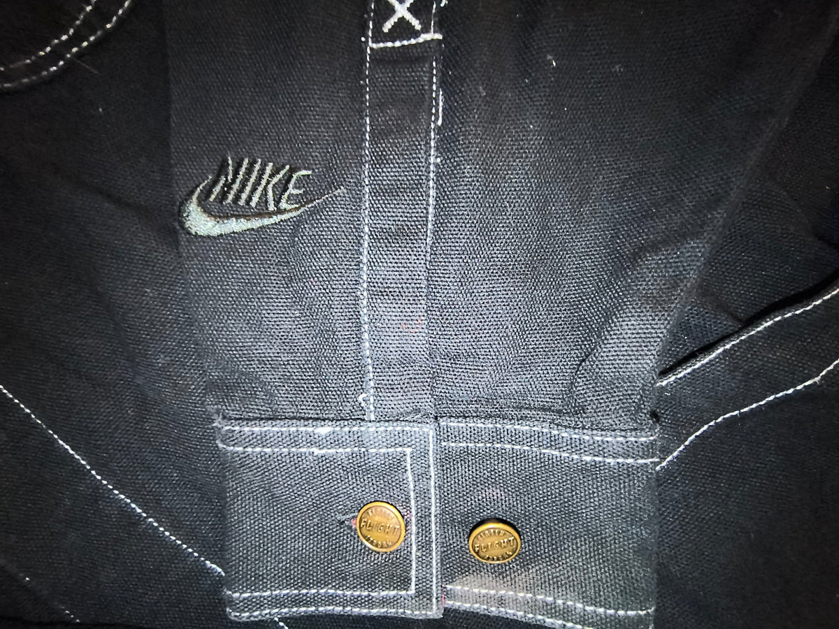 Vintage 90s Nike Flight Canvas Workwear Chore Jacket Coat - Black Men's Size Large (VGUC)