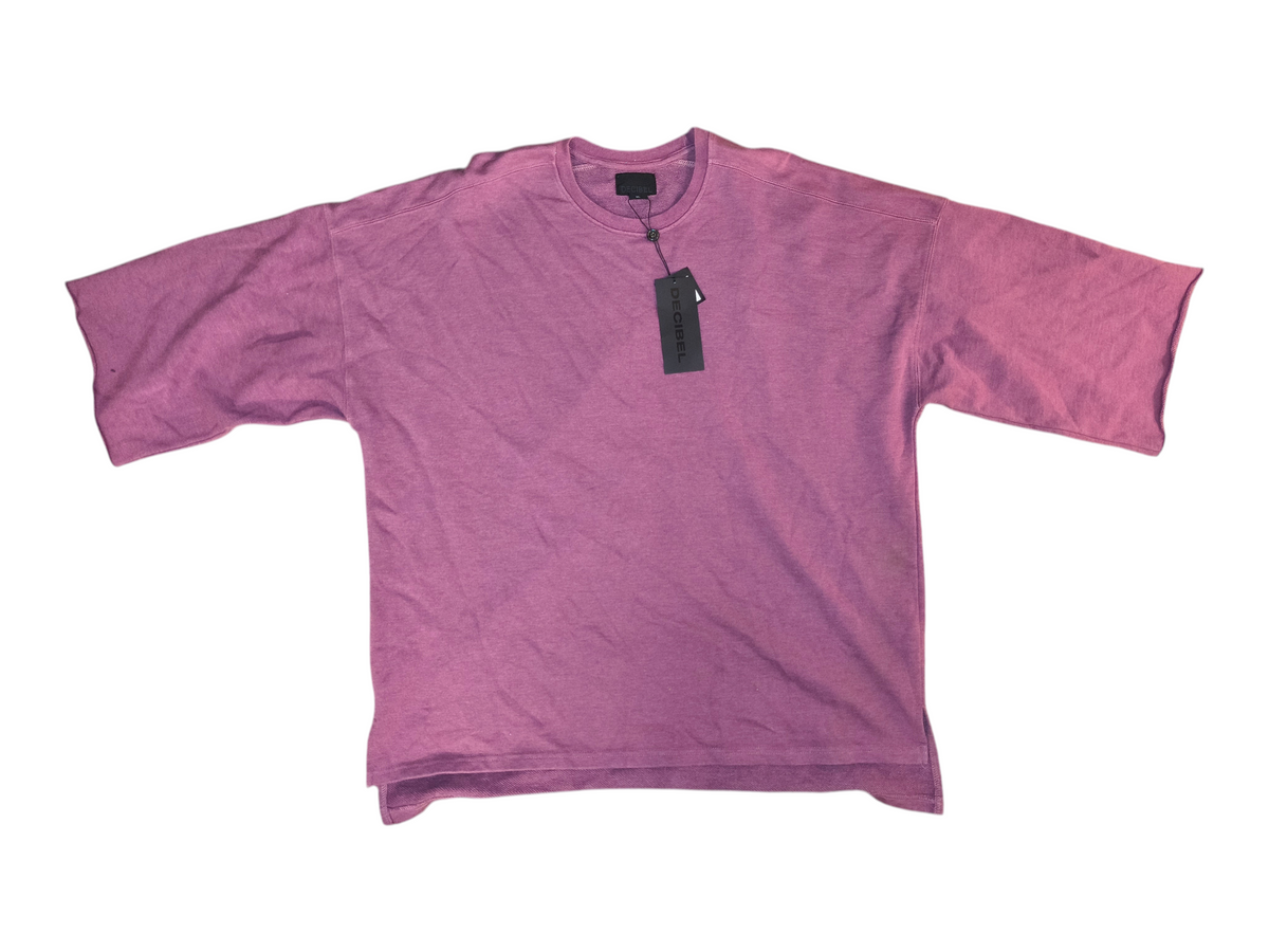 Decibel NWT Short Sleeve Oversized French Terry Crewneck - Plum Purple Men's Size XL (NWT)