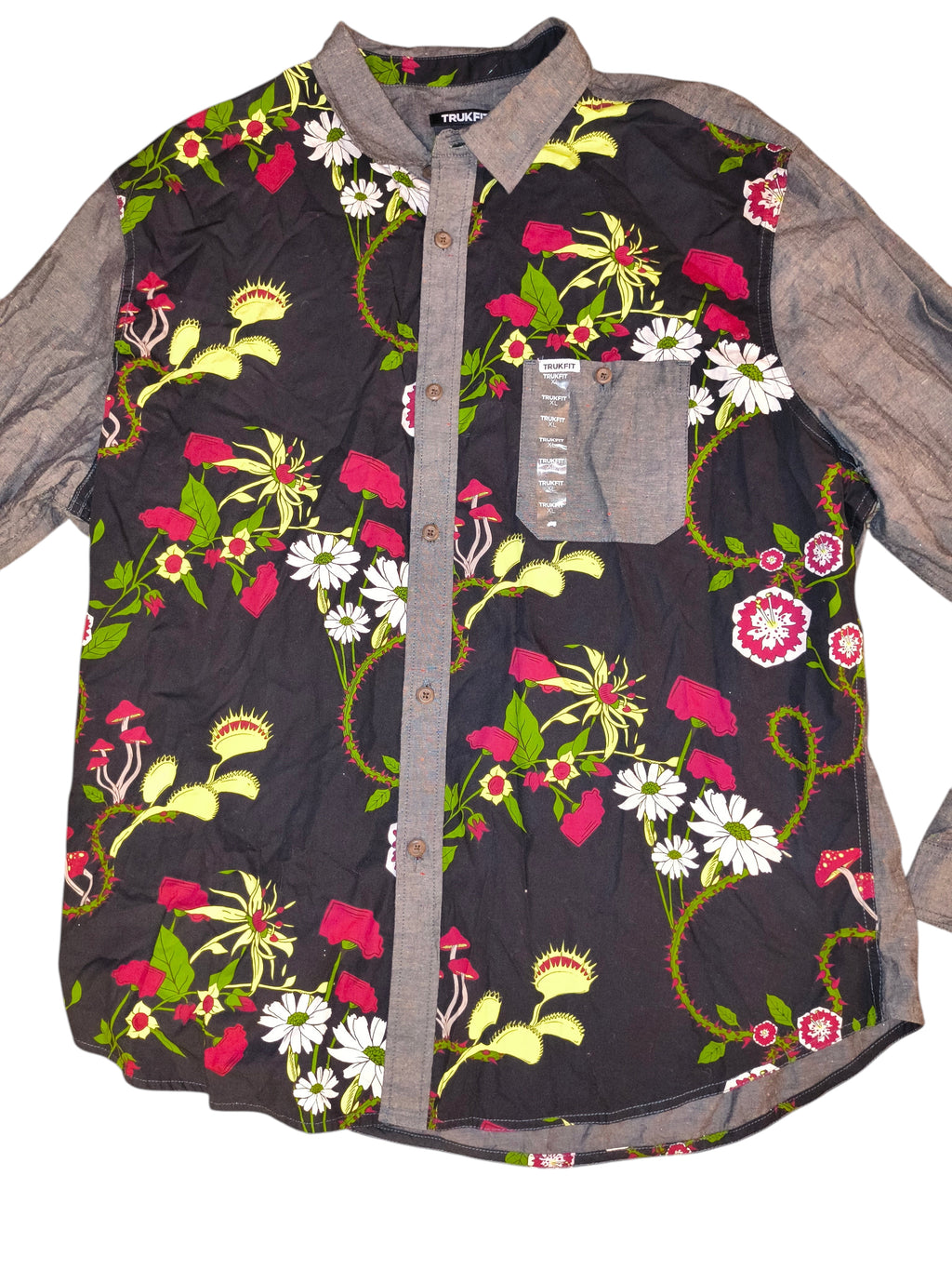 Trukfit NWT Botanical Venus Flytrap Graphic Long Sleeve Shirt - Men's Size XL (NWT)