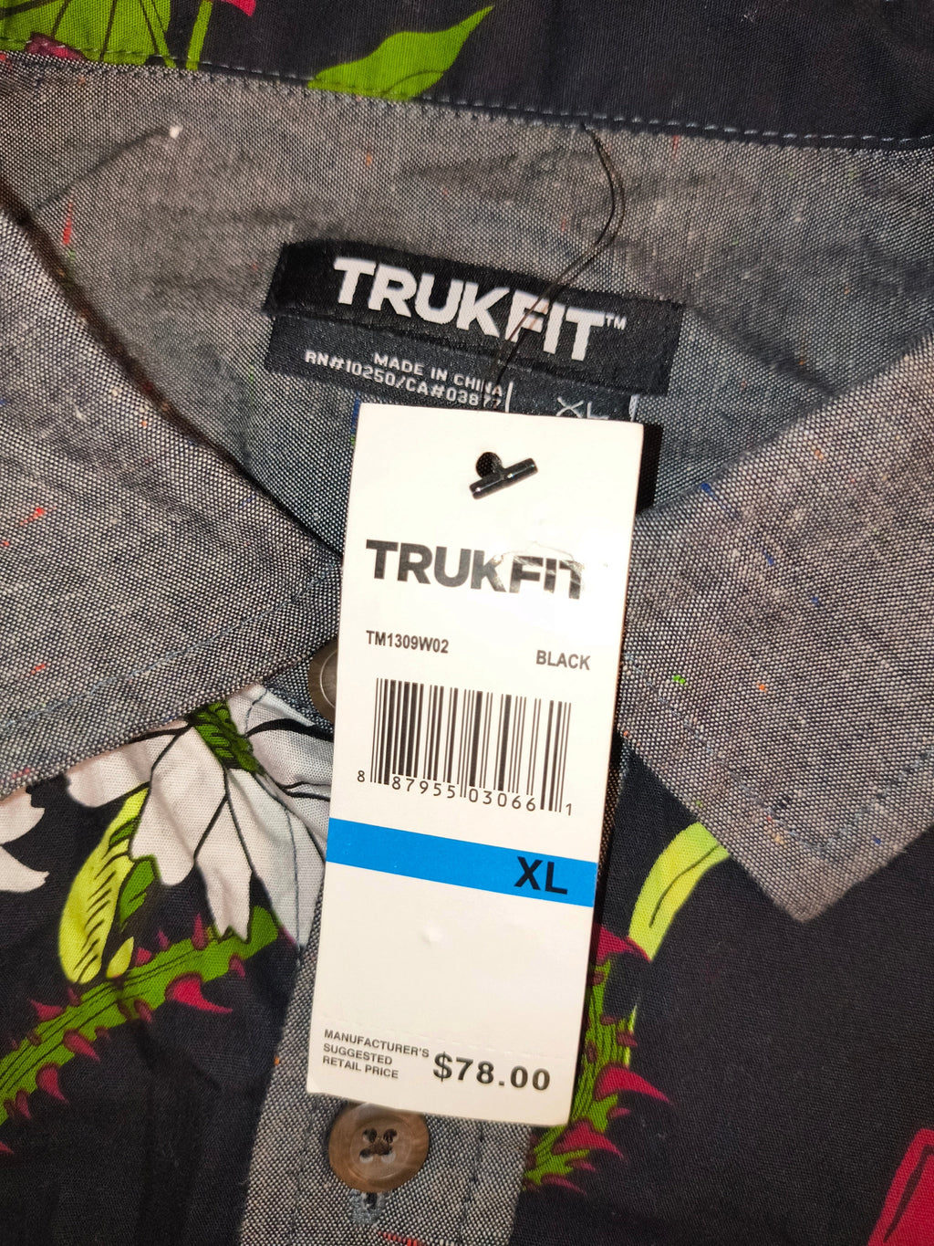 Trukfit NWT Botanical Venus Flytrap Graphic Long Sleeve Shirt - Men's Size XL (NWT)