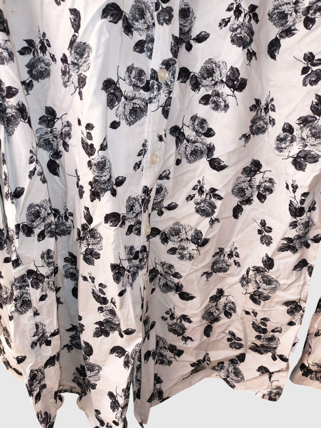 Publish Brand Monochrome Floral Long Sleeve Button Down Shirt - Men's Size XL (VGUC)