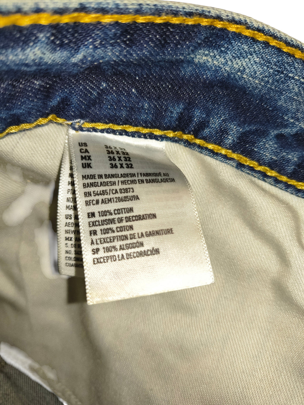 American Eagle Original Boot Men's Distressed Bootcut Jeans NWT 36x32