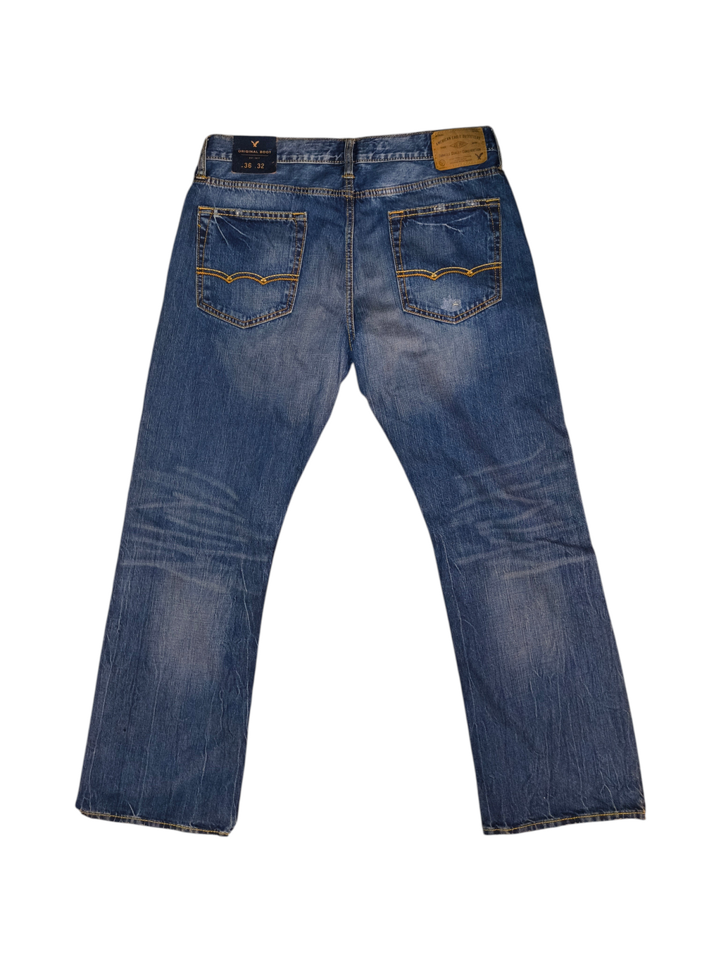 American Eagle Original Boot Men's Distressed Bootcut Jeans NWT 36x32