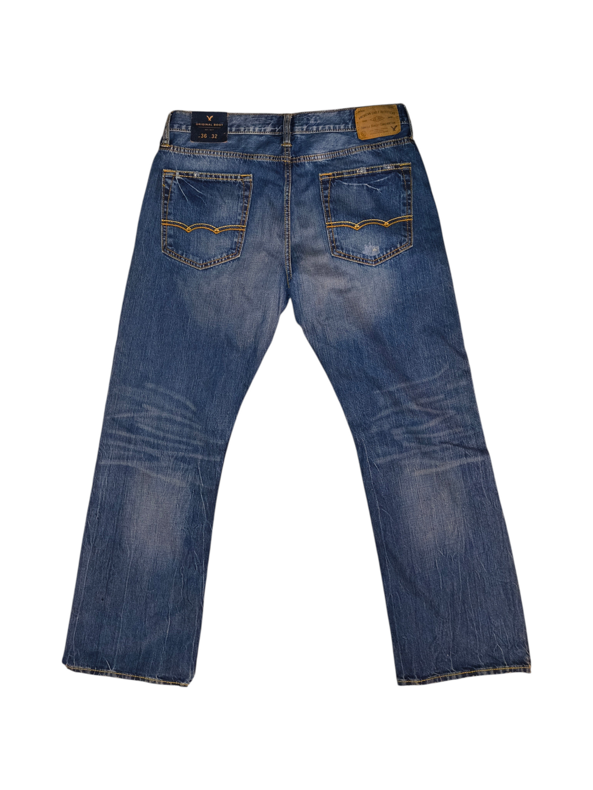 American Eagle Original Boot Men's Distressed Bootcut Jeans NWT 36x32