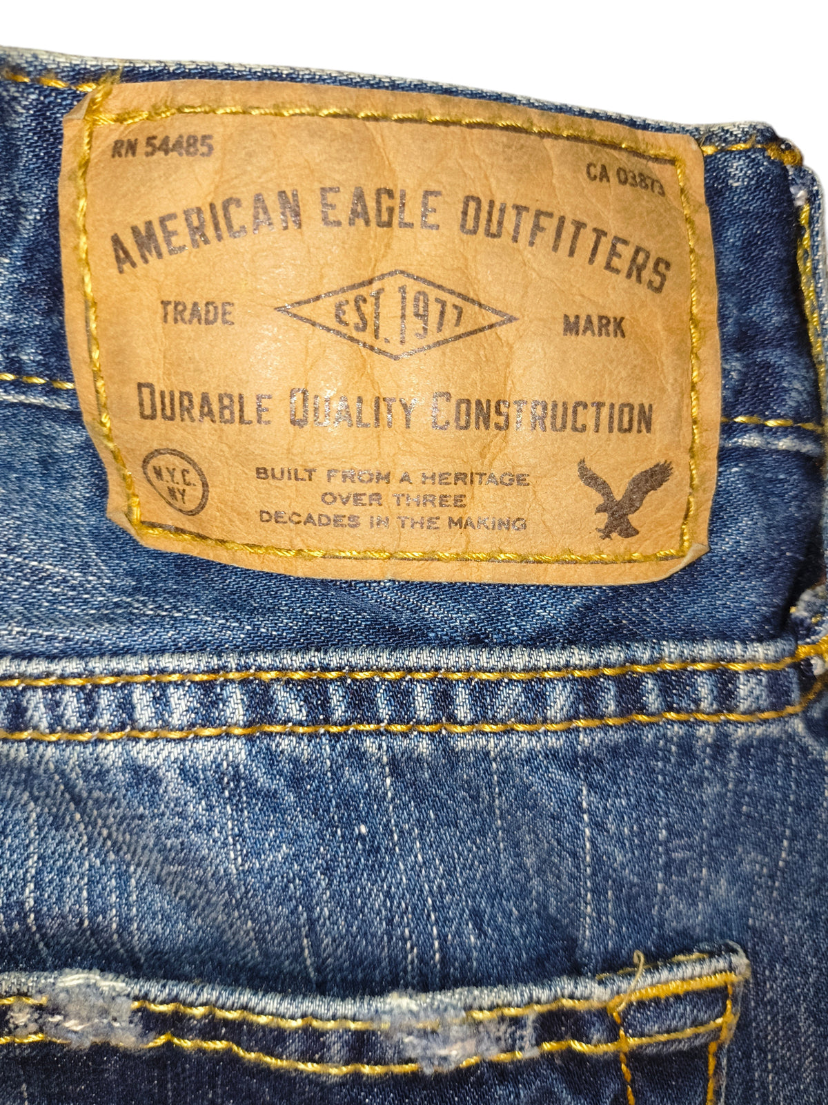 American Eagle Original Boot Men's Distressed Bootcut Jeans NWT 36x32