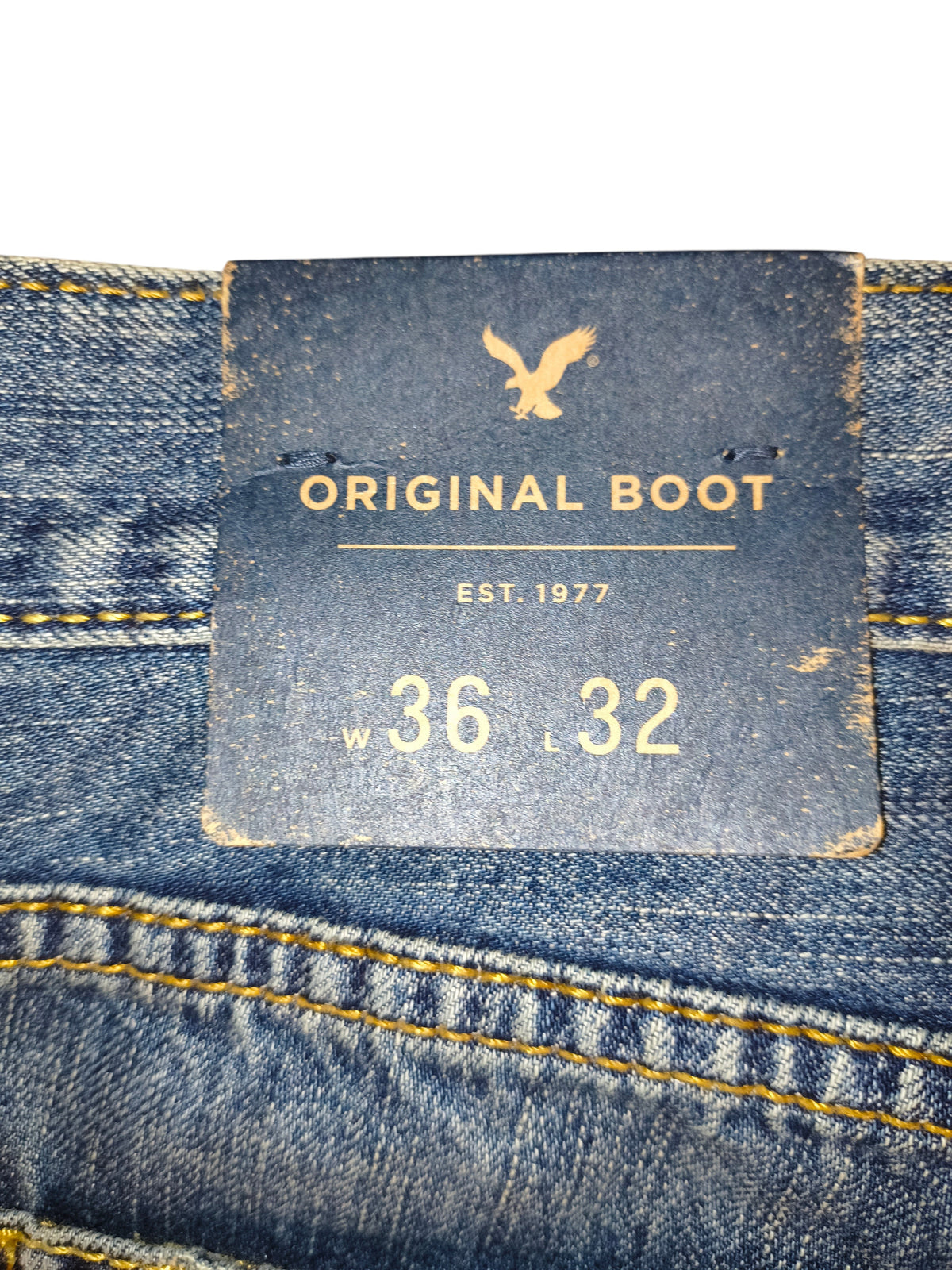 American Eagle Original Boot Men's Distressed Bootcut Jeans NWT 36x32
