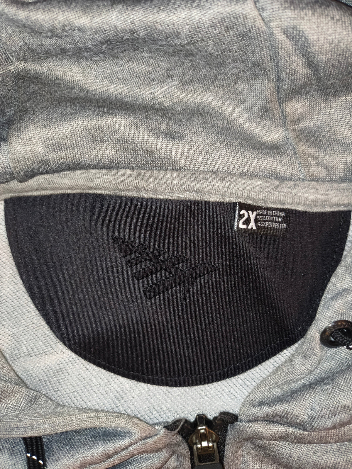 Paper Planes Roc Nation Grey Tech Full Zip Hoodie 2XL