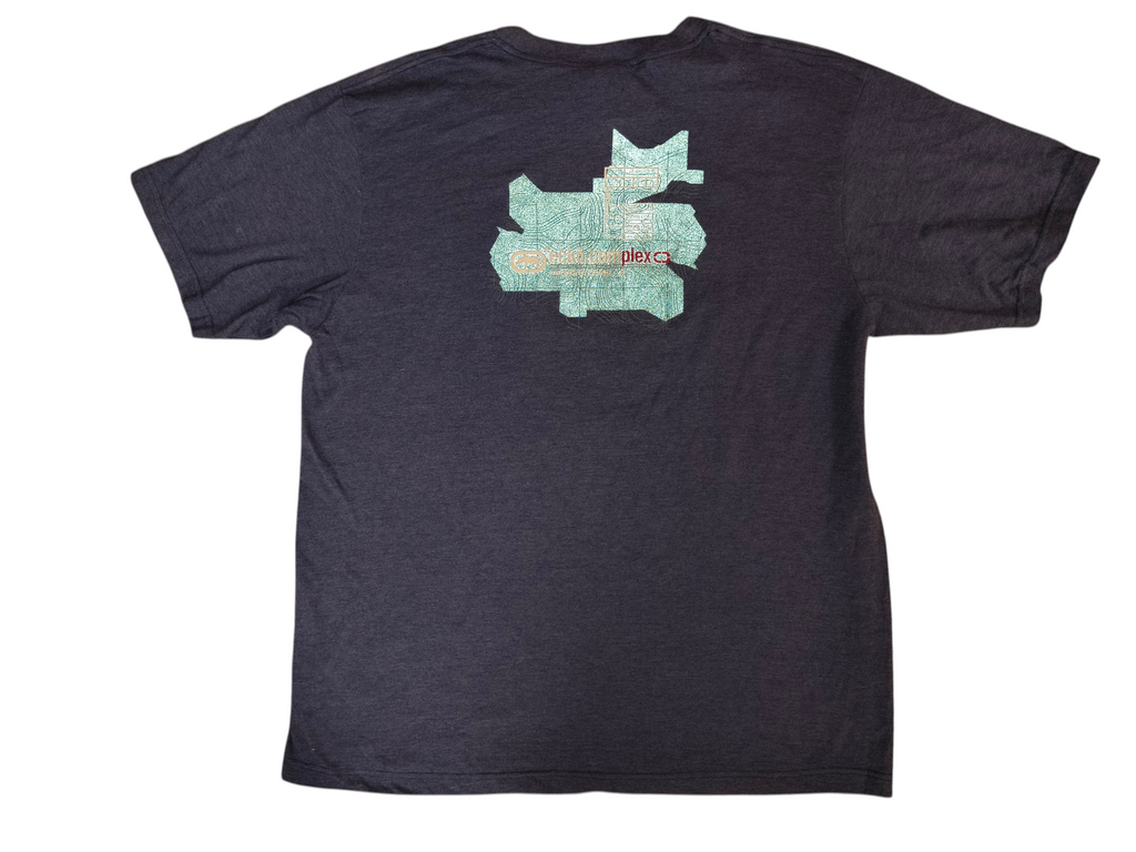 Vintage Y2K Ecko Complex Mindquarters Media Lab Graphic T-Shirt Navy XL