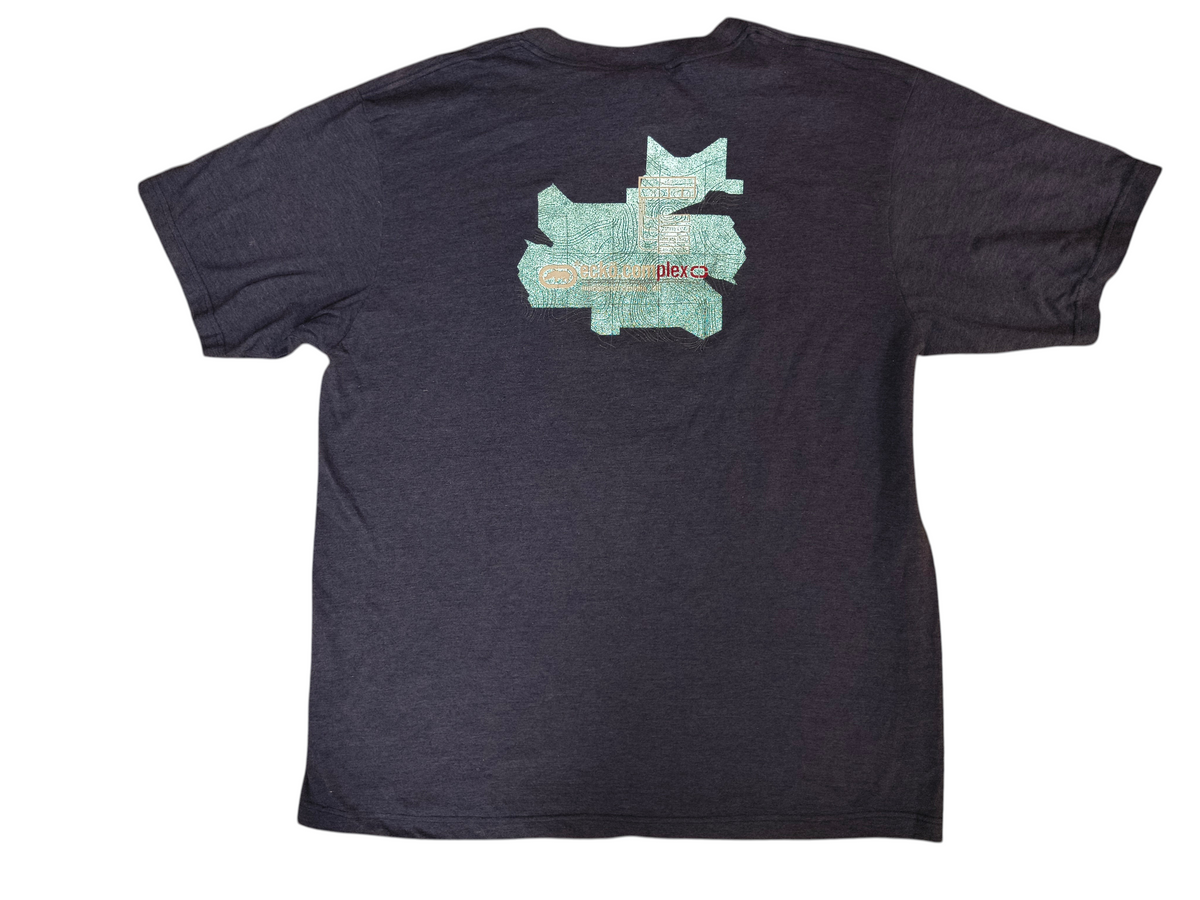 Vintage Y2K Ecko Complex Mindquarters Media Lab Graphic T-Shirt Navy XL