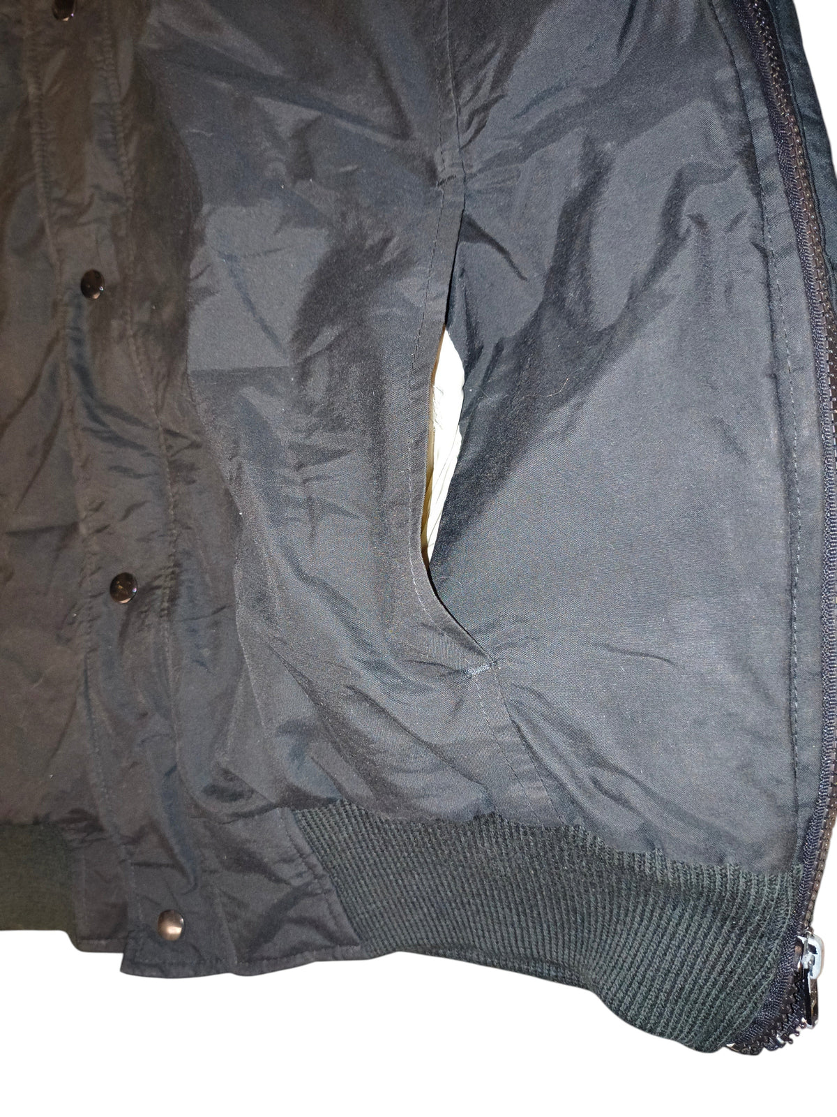 Vintage 90s Starter NFL Oakland Raiders Hooded Puffer Parka Jacket Black Men's Large