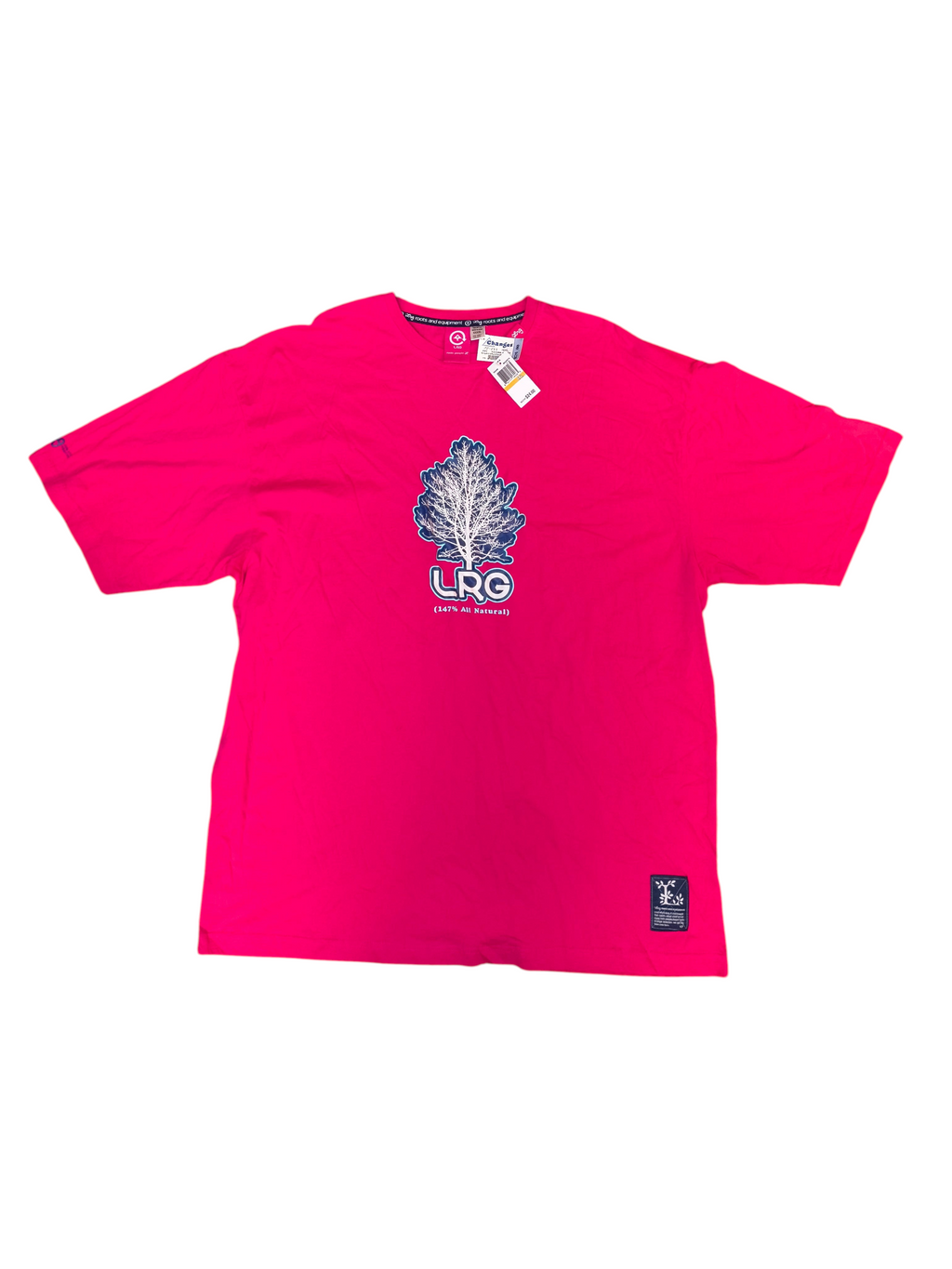 Vintage LRG 147% All Natural Tree Graphic Tee Magenta Pink Deadstock NWT 4XL