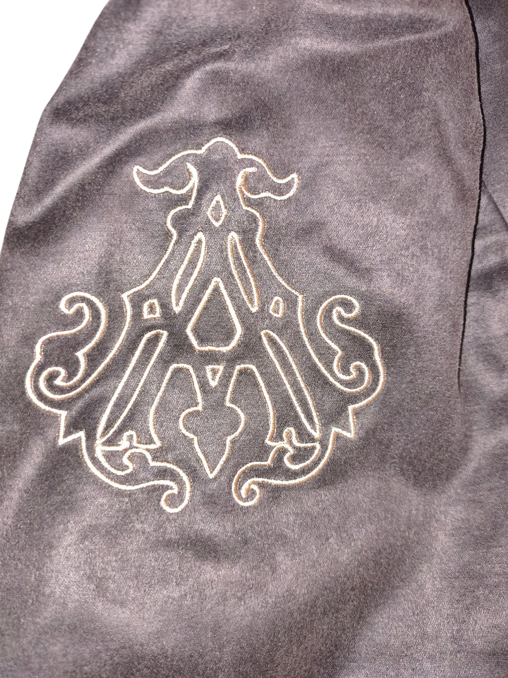 Archaic Bound For Glory Gothic Skull Graphic Faux Suede Blazer Jacket Red Lining XL