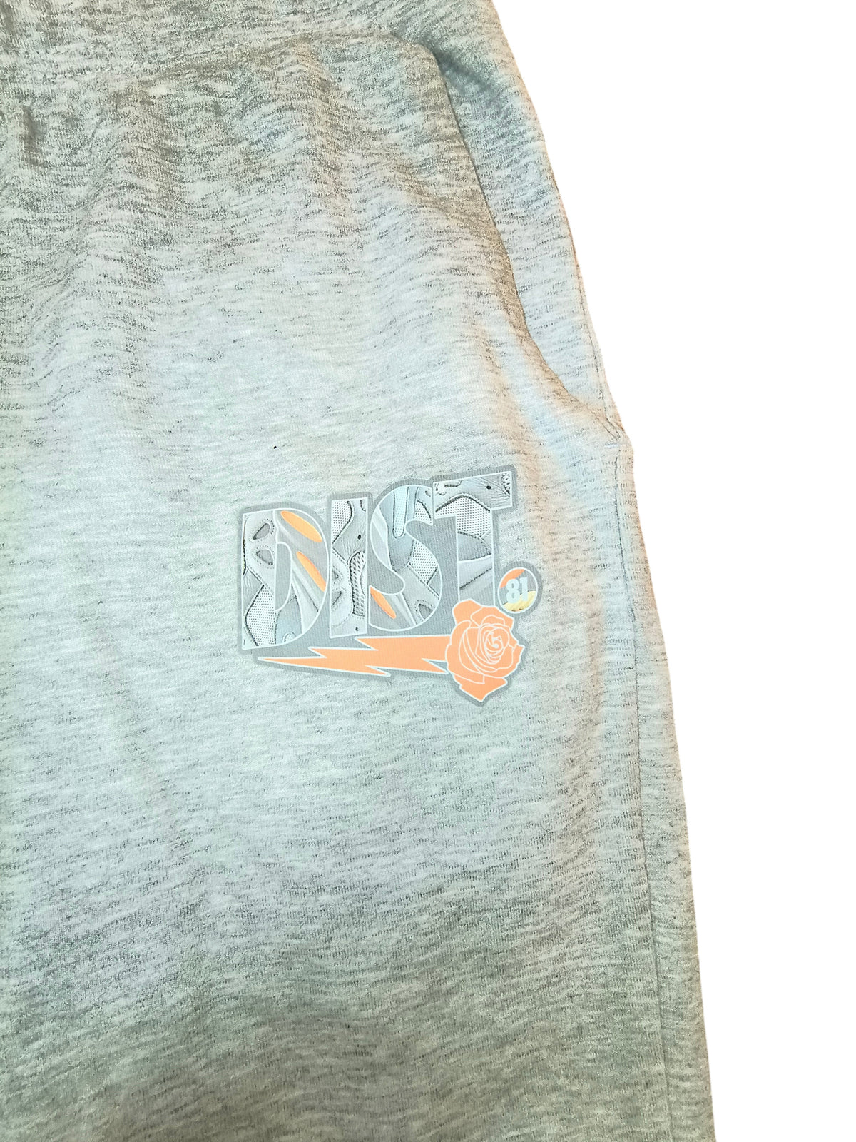 DIST Streetwear Jordan 4 Sneaker Graphic Full-Zip Sweatsuit Trackset Gray Men's XL