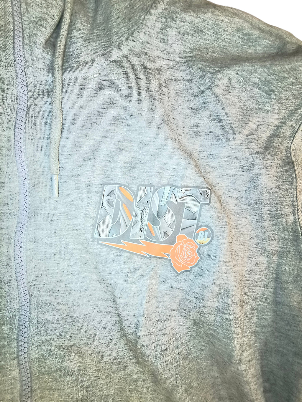DIST Streetwear Jordan 4 Sneaker Graphic Full-Zip Sweatsuit Trackset Gray Men's XL