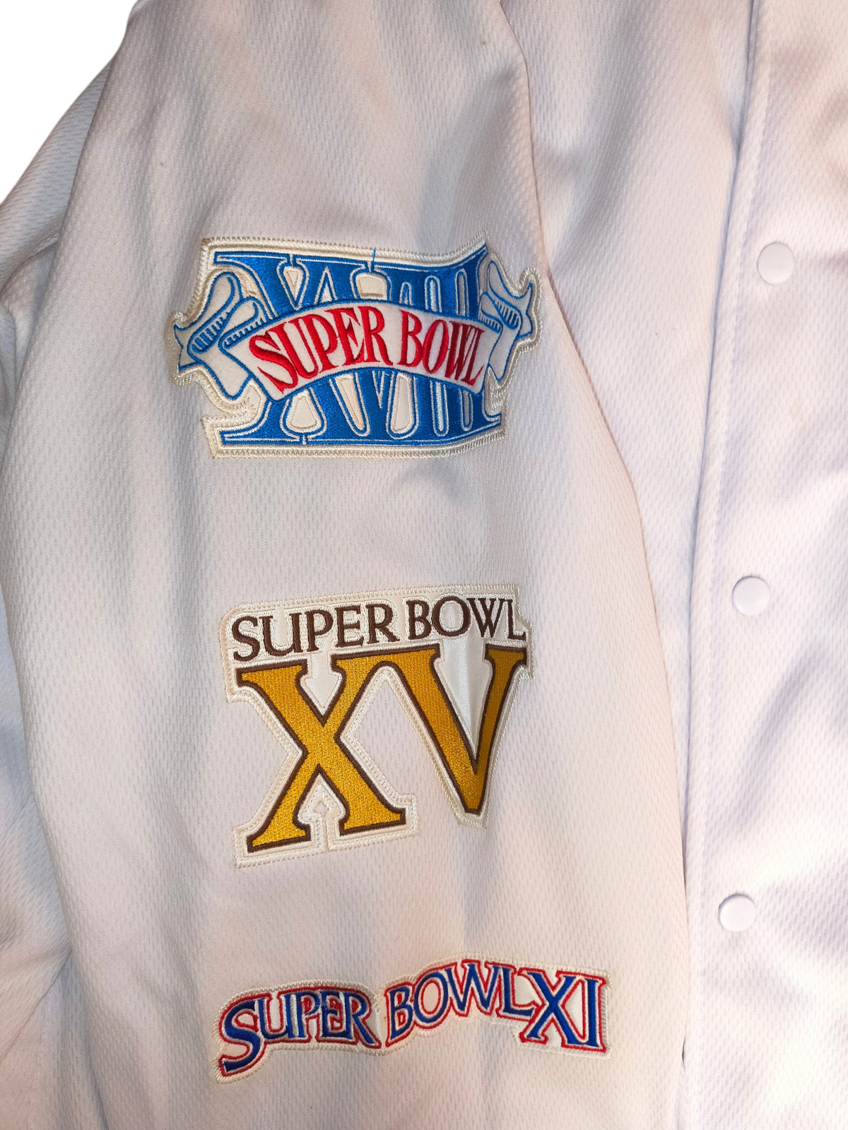 NFL Team Apparel Men's Las Vegas Raiders Super Bowl Champions Commemorative Varsity Jacket - 3XL