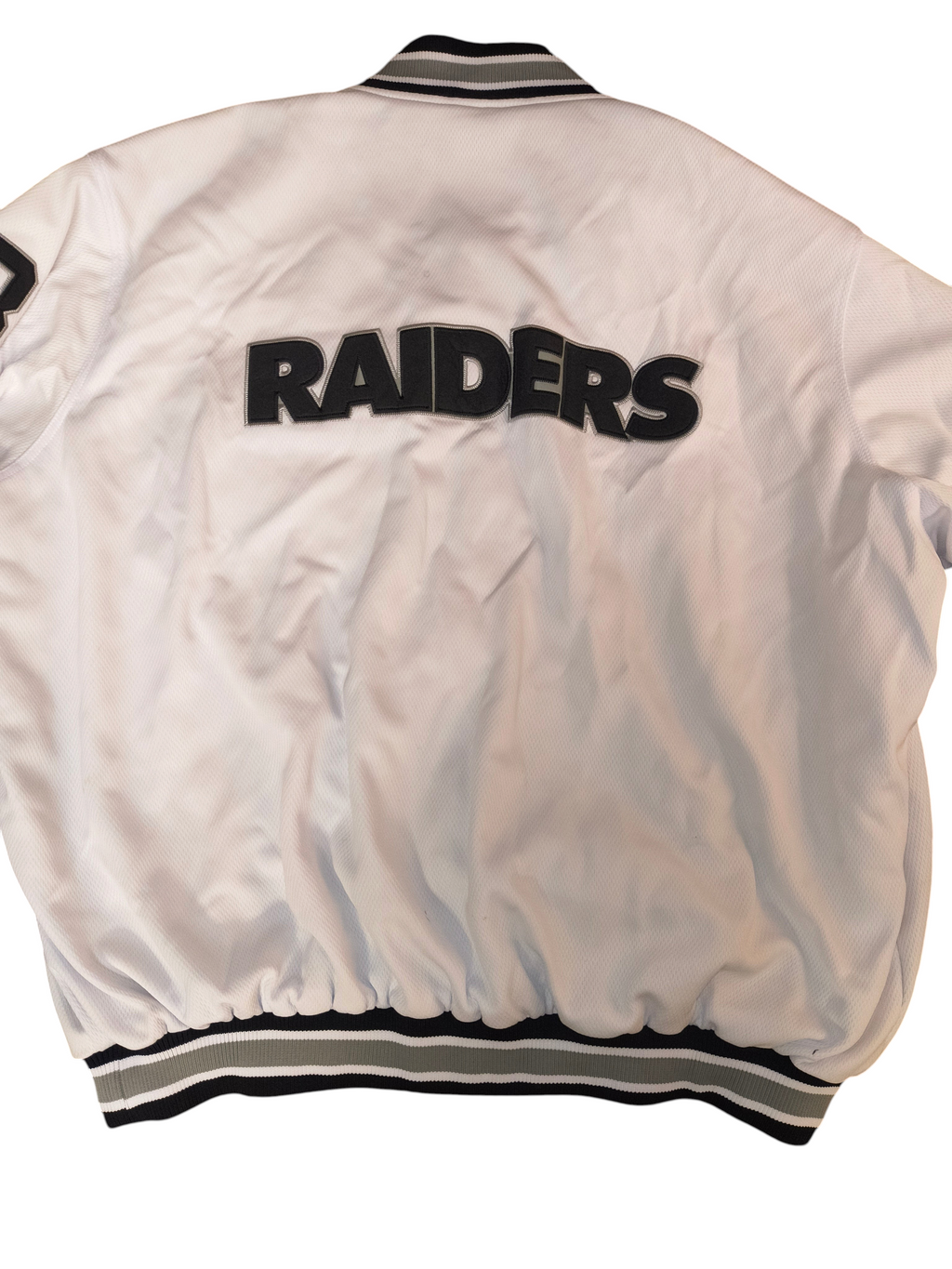 NFL Team Apparel Men's Las Vegas Raiders Super Bowl Champions Commemorative Varsity Jacket - 3XL