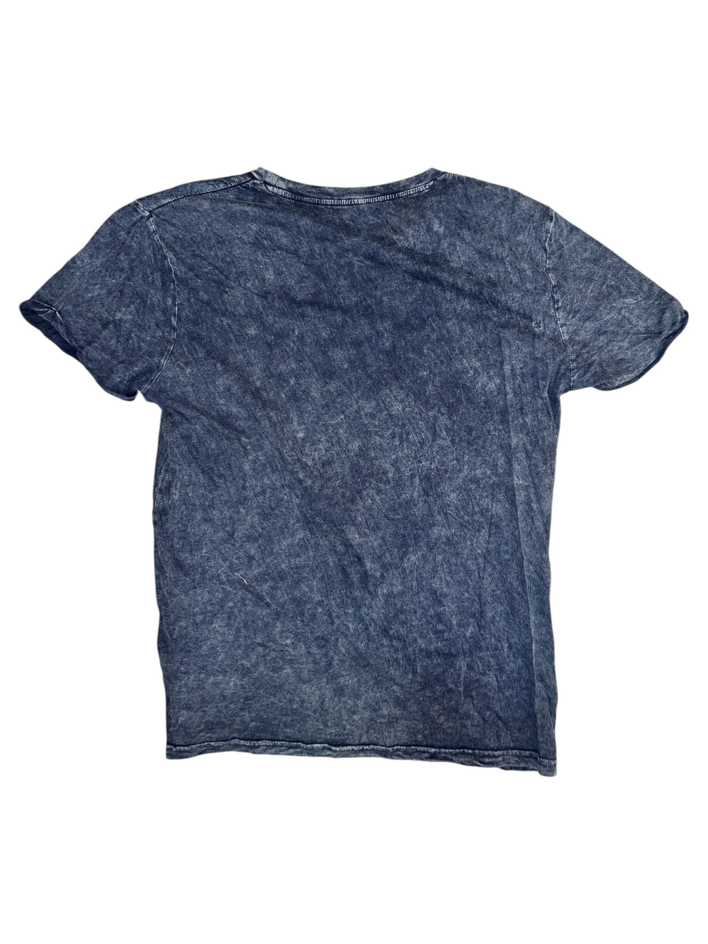 United XXVI Acid Wash Blue Geometric Graphic T-Shirt Large