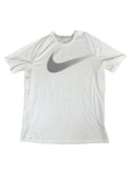 Nike Running Dri-Fit White Halftone Swoosh Graphic T-Shirt XL