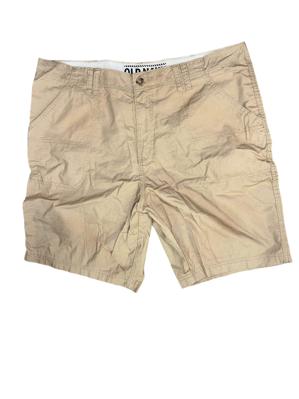 Old Navy Khaki Tan Cotton Flat Front Casual Shorts Size 40