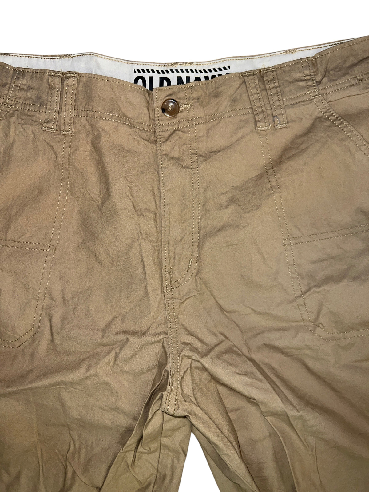 Old Navy Khaki Tan Cotton Flat Front Casual Shorts Size 40