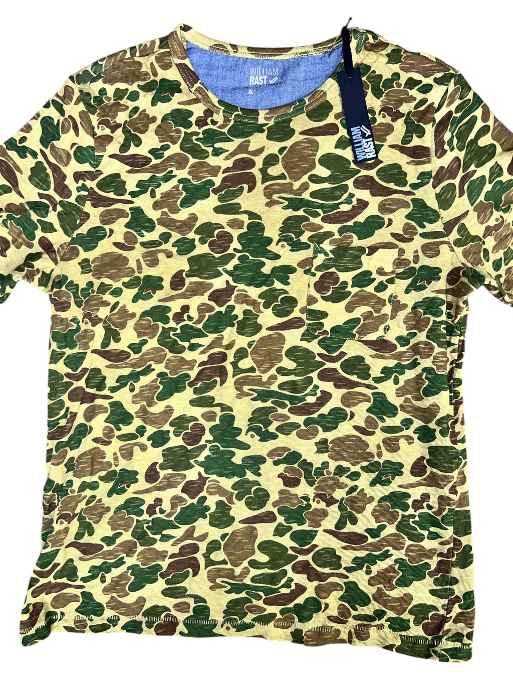 William Rast Green Duck Hunter Camo Pocket Tee - Men's XL (EUC)