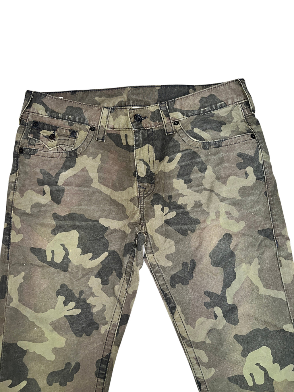 Vintage Y2K True Religion Ricky Camo Straight Pants - Men's 38 (VGUC)