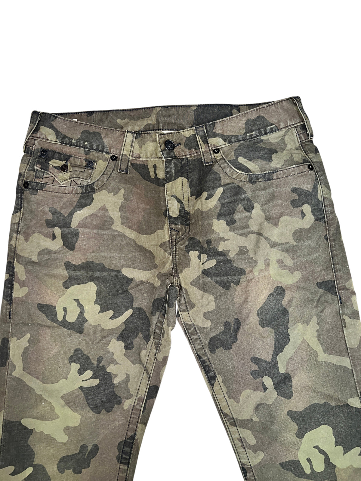 Vintage Y2K True Religion Ricky Camo Straight Pants - Men's 38 (VGUC)