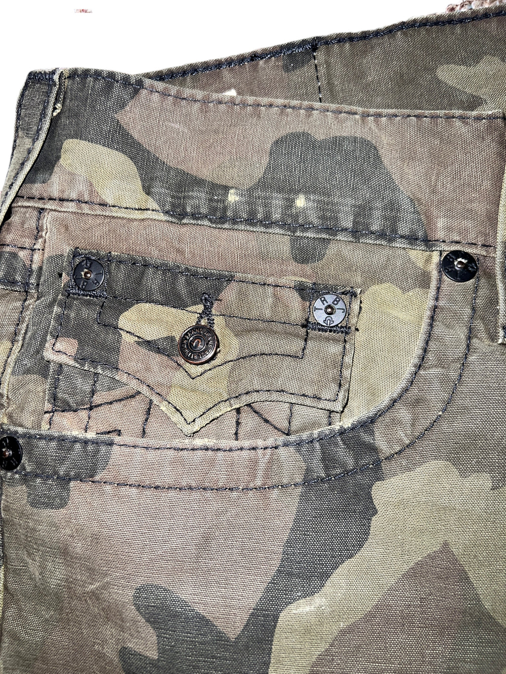 Vintage Y2K True Religion Ricky Camo Straight Pants - Men's 38 (VGUC)