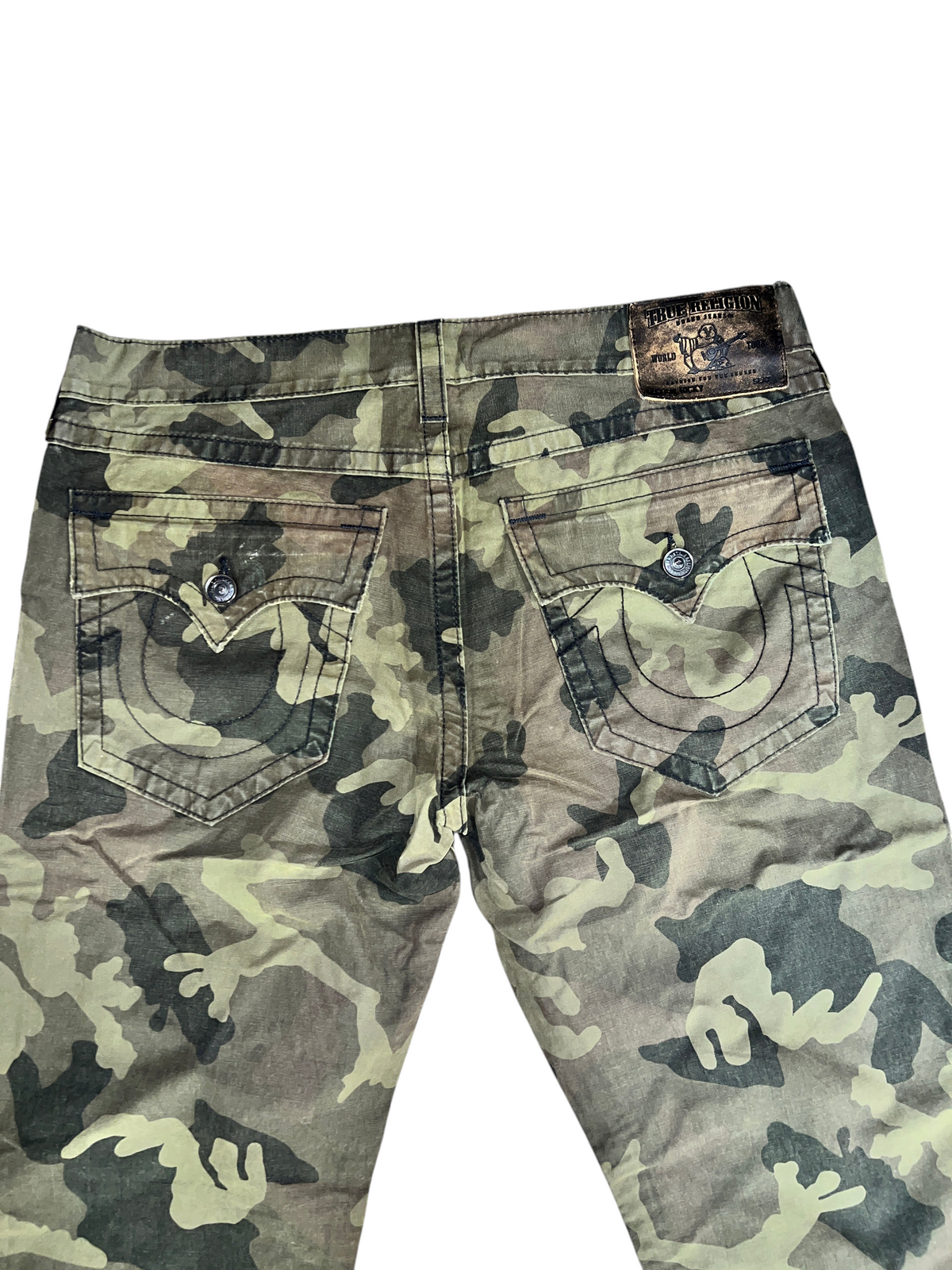 Vintage Y2K True Religion Ricky Camo Straight Pants - Men's 38 (VGUC)