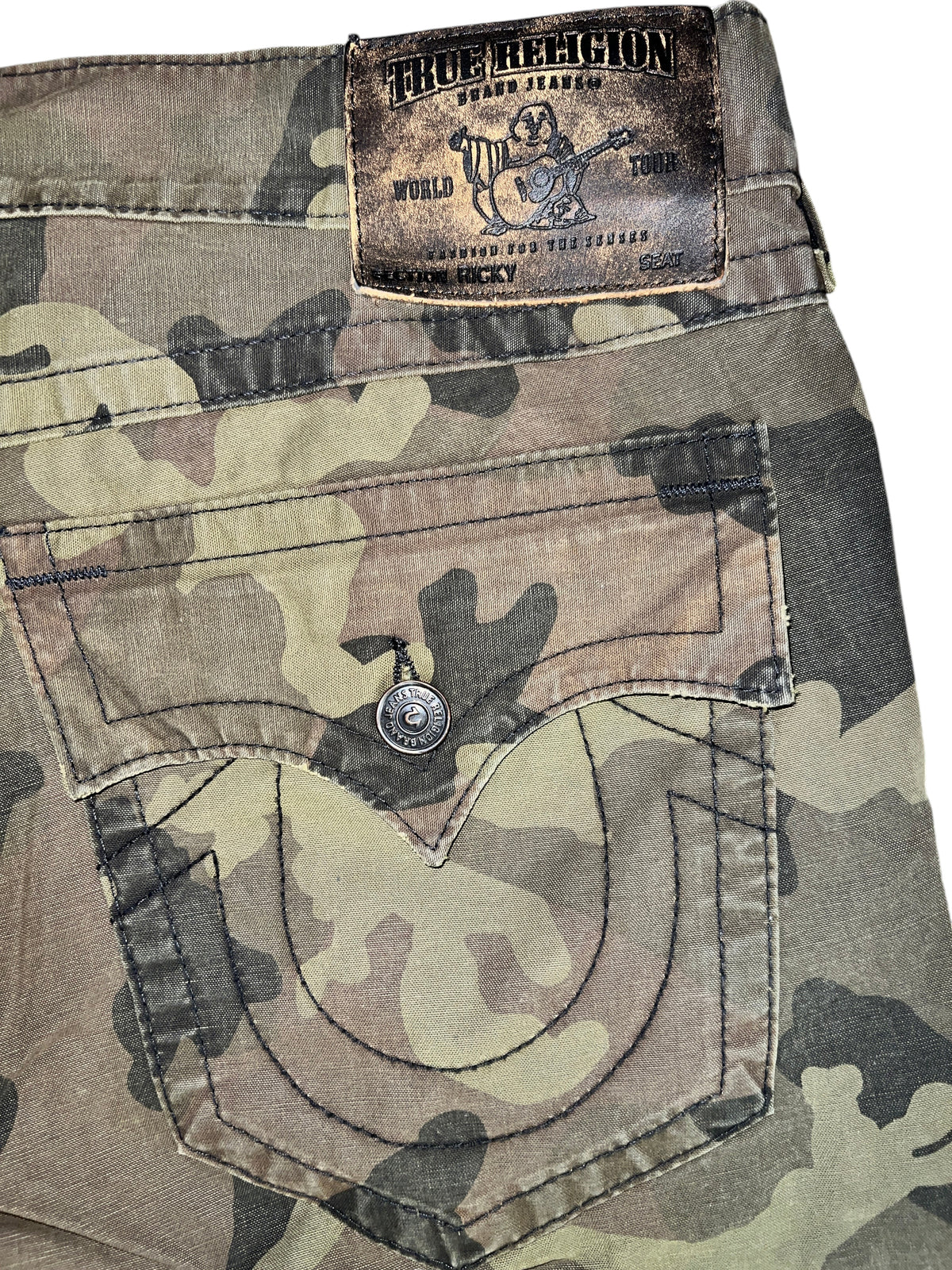 Vintage Y2K True Religion Ricky Camo Straight Pants - Men's 38 (VGUC)