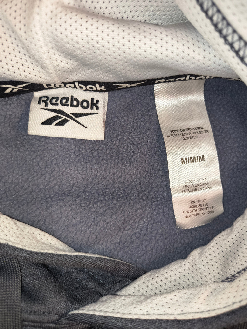 Reebok Men's Medium Gray Outlined Vector Performance Pullover Hoodie