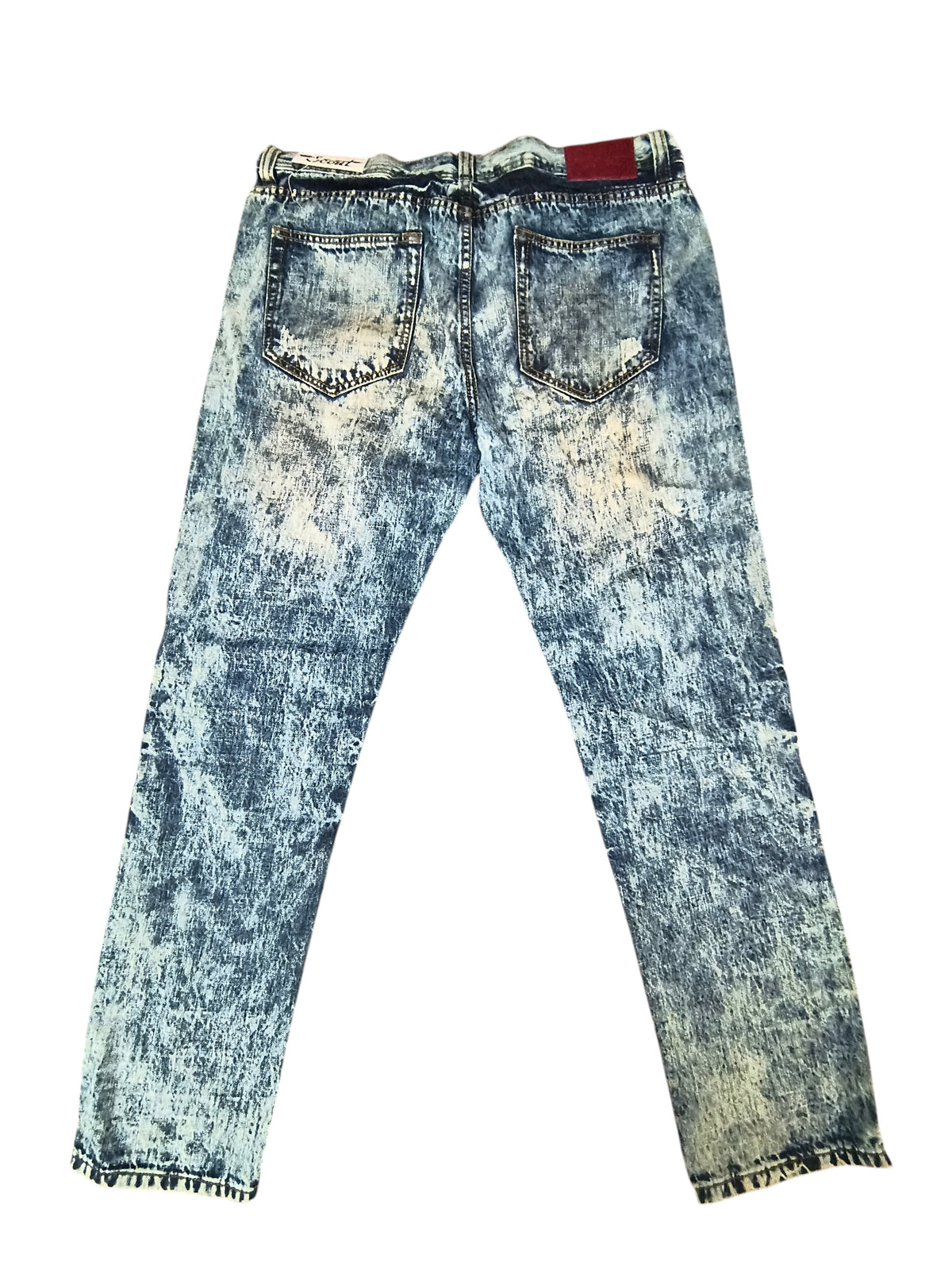 Scout Denim Acid Dark Blue Distressed Slim Jeans - Men's 38W (NWT)