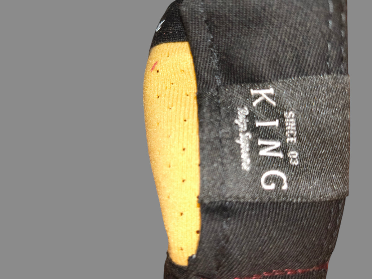 Awsum Thrift King Apparel snapback interior showing the brand label and perforated gold mesh lining