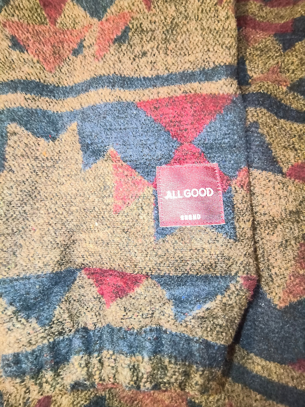 All Good Aztec Geometric Pattern Fleece Snap-Button Shirt Jacket - Men's XXL (EUC)