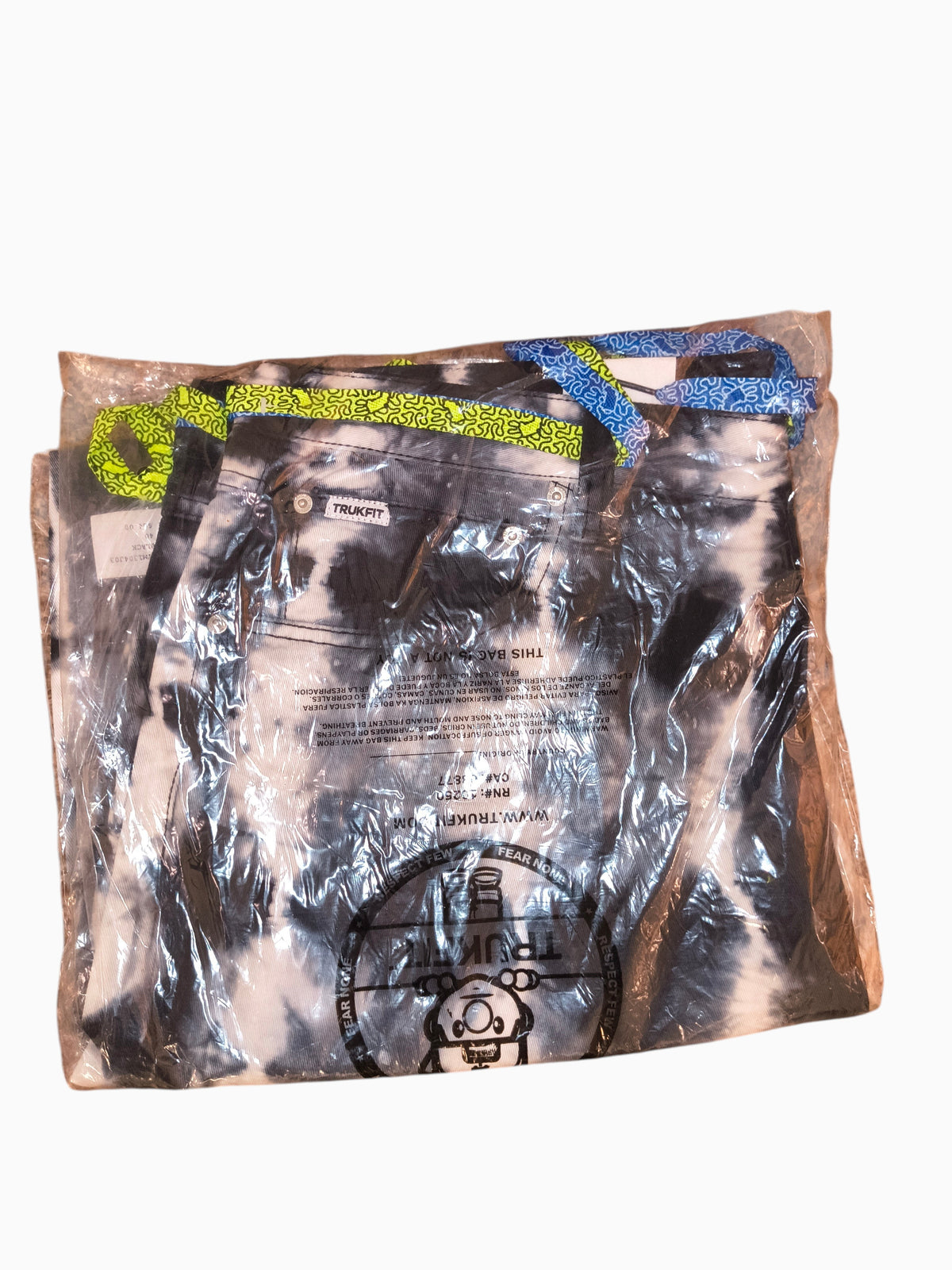 New 2012 Trukfit Lil Wayne Black White Tie-Dye Denim Shorts - Men's Size 40 (NWT)