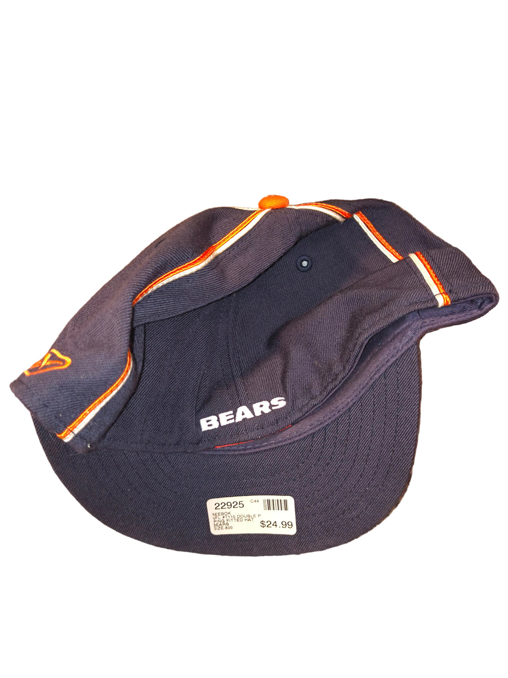Reebok Chicago Bears NFL Fitted Hat – Size 8, Navy & Orange (NWT)