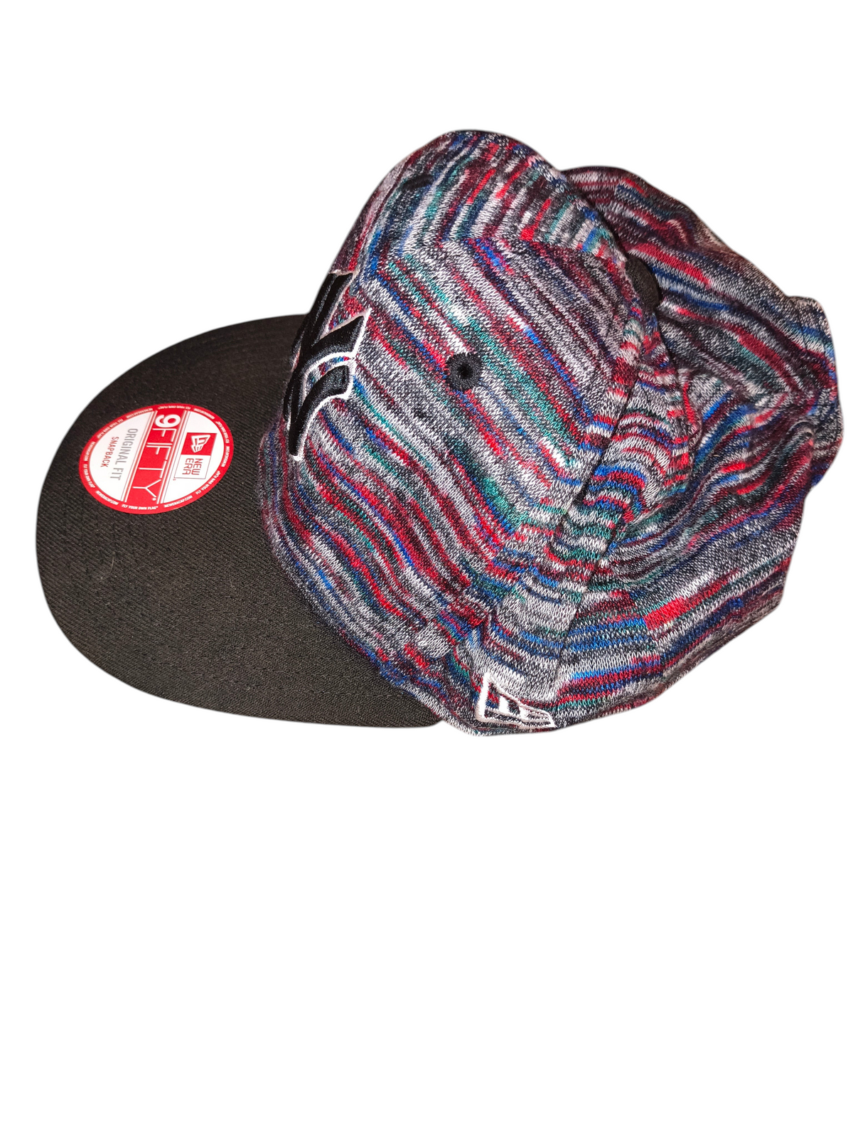 Awsum Thrift New Era New York Yankees 9FIFTY snapback hat with multi-color space-dye knit crown and black flat brim