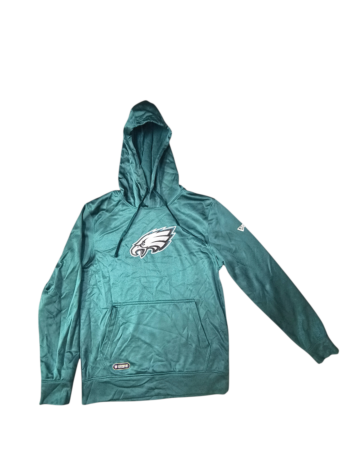 Awsum Thrift Philadelphia Eagles New Era tech fleece hoodie in midnight green with embroidered chest logo