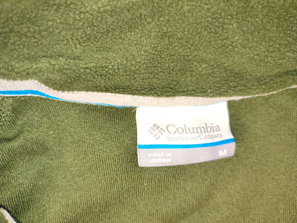 Columbia Men's Medium Olive Green Steens Mountain 1/4 Zip Fleece Pullover