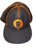 Awsum Thrift vintage HG Headgear Baltimore Black Sox wool-blend fitted baseball cap with orange pinstitching