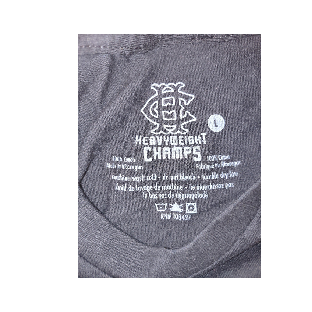 Heavyweight Champs Distressed American Flag Patriotic Graphic Tee - Black / Large (NWT)